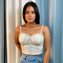 Corset con diseño de brillos