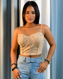 Corset con diseño de brillos