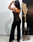 Enterizo elegante con blonda