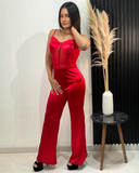 Enterizo elegante con blonda