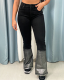 Flared trousers with boot design