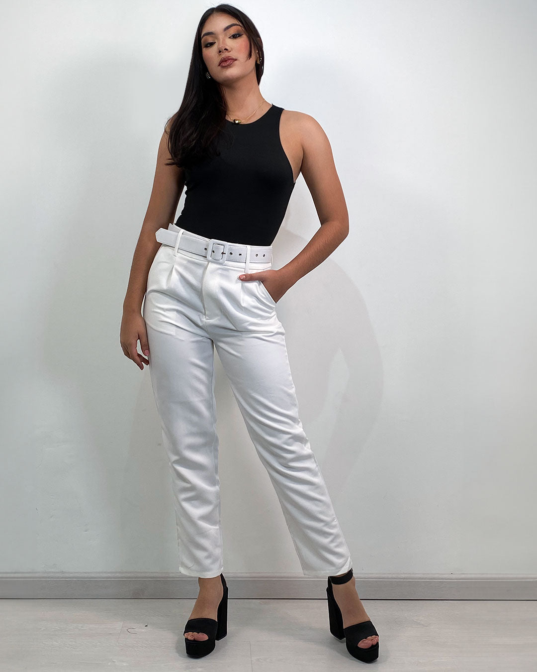 Pantalon de vestir con cinturon