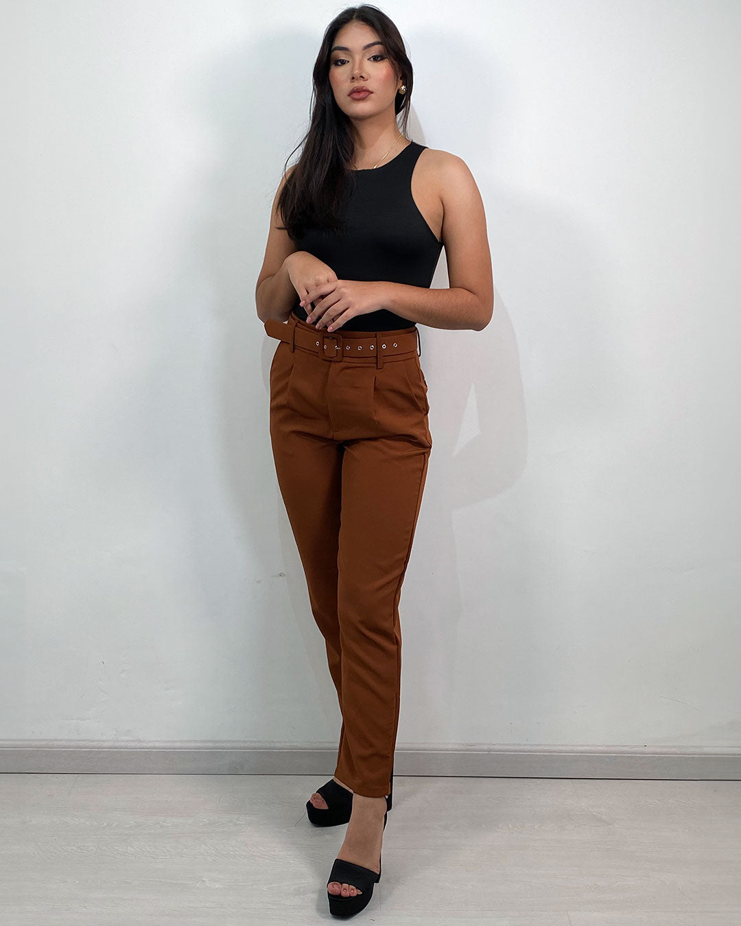 Pantalon de vestir con cinturon