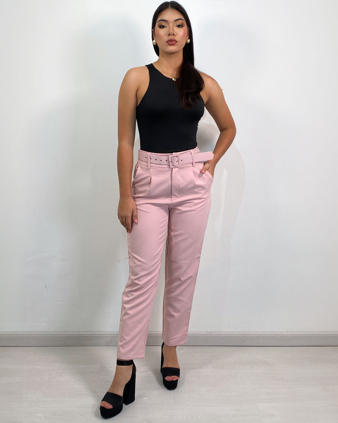 Pantalon de vestir con cinturon