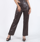 Leather cargo pants