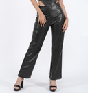 Leather cargo pants
