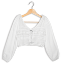 Long sleeve knitted crop tops