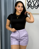 Shorts de tipo Zara de cuerina