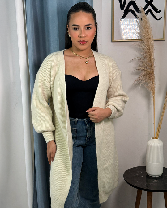 Sobretodo tejido largo