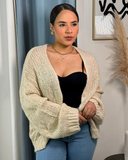 Sobretodo tejido holgado