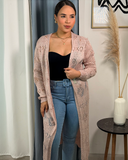 Sobretodo tejido largo