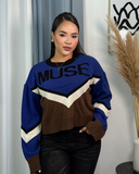 Sueter tejido con franjas