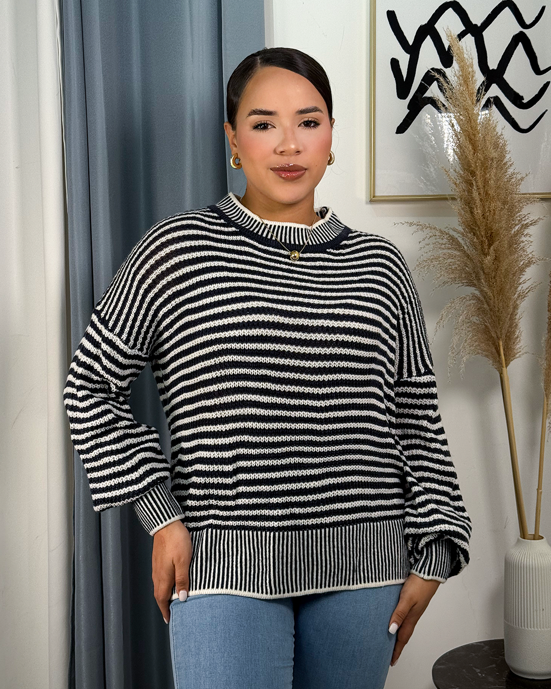 Sueter tejido a rayas