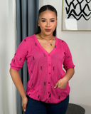 Sueter jersey tejido estampado