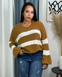 Sueter a rayas manga bombacha