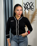 Sueter jersey tejido