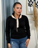 Sueter cuello tipo bufanda