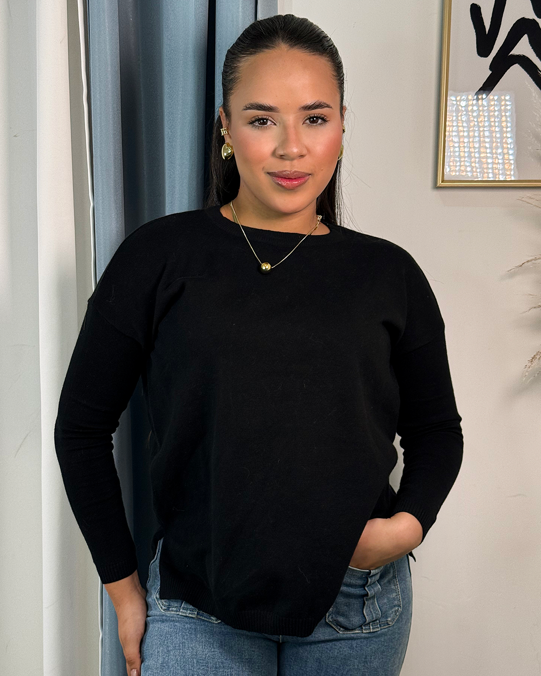 Sueter con tejido fino