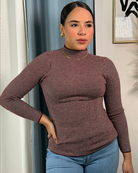 Sueter tejido a rayas