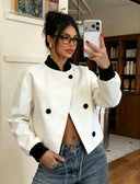 Chaqueta elegante minimalista estilo frances