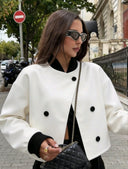 Chaqueta elegante minimalista estilo frances
