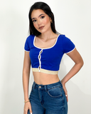 Tops basico con detalle brillante