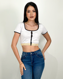 Tops basico con detalle brillante