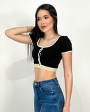 Tops basico con detalle brillante