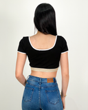 Tops basico con detalle brillante