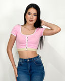 Tops basico con detalle brillante