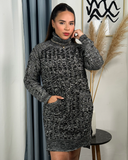 Vestido tejido cuello alto