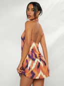 Vestido estampado corto