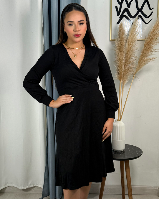 Vestido tejido largo