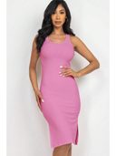 Vestido largo con apertura