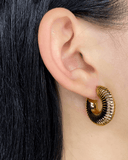 Aretes chunky enchapados en oro 18k de acero inoxidable - ArmasStyle