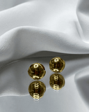 Aretes con diseño de esfera enchapado en oro 14k acero inoxidable - ArmasStyle