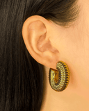 Argollas chunky en oro 14k acero inoxidable - ArmasStyle