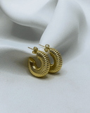 Argollas chunky en oro 14k acero inoxidable - ArmasStyle