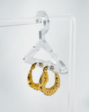Argollas con textura pequeñas de acero inoxidable - ArmasStyle
