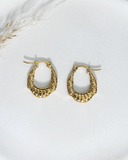 Argollas con textura pequeñas de acero inoxidable - ArmasStyle