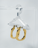 Argollas cuadradas 2CM de largo de acero inoxidable - ArmasStyle