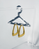 Argollas cuadradas 2CM de largo de acero inoxidable - ArmasStyle