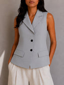 Blazer sin mangas con lazo detras - ArmasStyle
