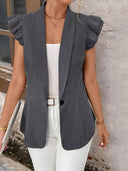Blazer versatil talla grande unicolor curvy - ArmasStyle