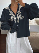 Blusa casual de mujer con bordado - ArmasStyle
