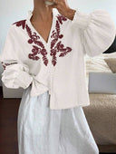 Blusa casual de mujer con bordado - ArmasStyle