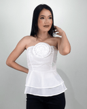Blusa con flor de relieve - ArmasStyle