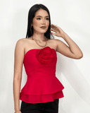 Blusa con flor de relieve - ArmasStyle