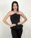 Blusa con flor de relieve - ArmasStyle
