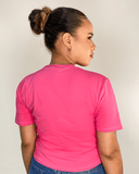 Blusa corta unicolor con diseño de bolsillo - ArmasStyle